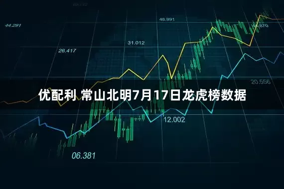 优配利 常山北明7月17日龙虎榜数据